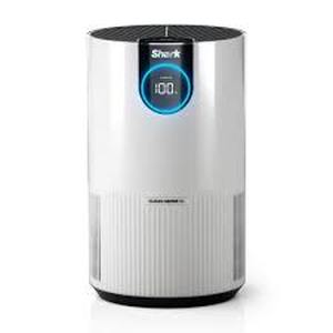 lot 64 image: Shark True Console 500 sq. ft. HEPA Filter Air Purifier and Cleaner in Whites with Nanoseal, Cleansense IQ and Odor Lock    Customer Returns See Pictures