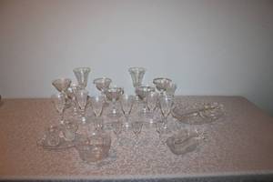 lot C-98 image: Etched Crystal Stemware and Serving Pieces Collection