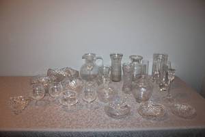 lot 99 image: Crystal and Glassware Collection with Bowls, Goblets, and Vases