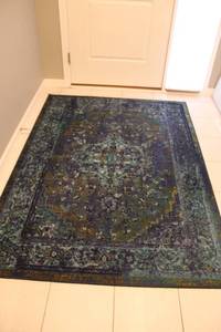 lot 151 image: Blue and Green Patterned Area Rug