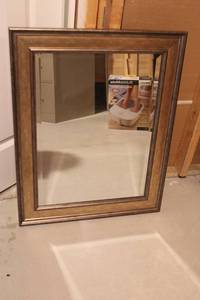 lot 153 image: Rectangular Wall Mirror with Bronze-Toned Frame