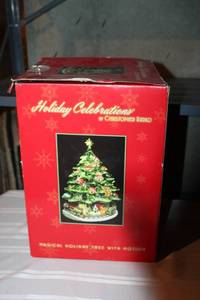 lot 256 image: Christopher Radko Musical Holiday Tree with Motion in Box