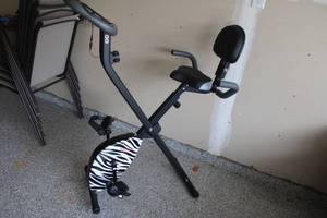 lot 294 image: Smooth X Bike Folding Exercise Bike with Zebra Print