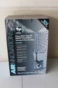 lot 312 image: Air Innovations Clean Mist Top-Fill Smart Humidifier Tabletop & Floor Standing