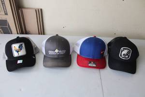 lot 313 image: Collection of 4 Adjustable Trucker Mesh Caps Assorted Designs