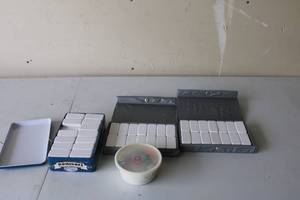 lot 332 image: Collection of White Domino Sets with Dice and Storage Cases