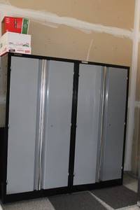 lot 353 image: Performax Metal Storage Cabinet with Shelves