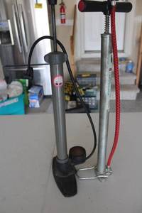 lot 357 image: Schwinn Bicycle Floor Pump and Steel Foot Pump Set