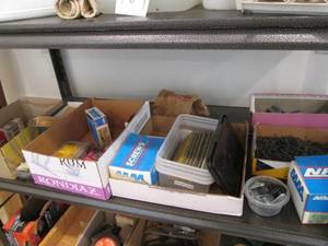 lot 190 image: Wide variety of nails, screws, wood...