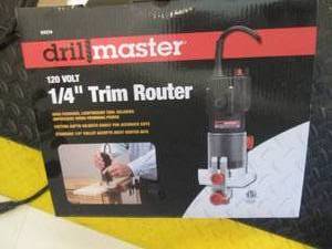 lot 212 image: Drill Master 120v 14in Trim Router...
