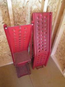 lot 246 image: Metal automotive ramp pair...