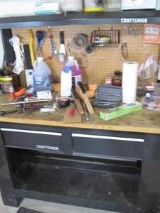 lot 277 image: Metal Craftsman workbench with ligh...