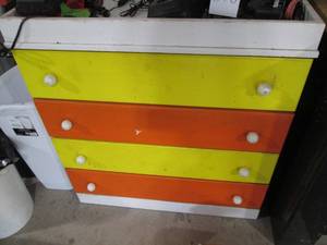 lot 279 image: Vintage hardwood 4-drawer baby chan...
