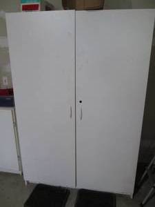 lot 302 image: Very large white double door pantry...