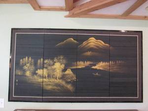 lot 17 image: 66 x 35 print on canvas in 4 panel...