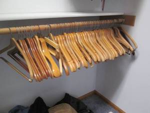 lot 87 image: 48 Retail wooden hangers....