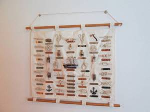 lot 93 image: Nautical museum style tapestry show...