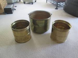 lot 97 image: 2 copper planter style containers 1...