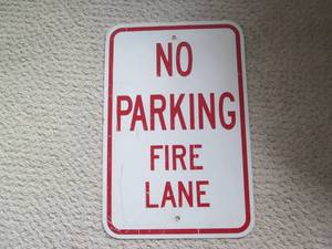 lot 117 image: No parking fire lane sign...
