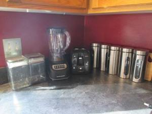lot 150 image: Stainless steel and glass counterto...
