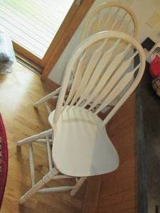 lot 341 image: Pair of White wash high back swivel...