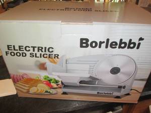 lot 345 image: Borlebbi Electric Food slicer new i...
