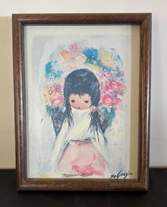 lot 66 image: DeGrazia Flower Girl Framed Print