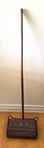 lot 131 image: Vintage Bissell Manual Floor Sweeper with Floral Design