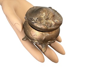 lot 20C image: Antique Art Nouveau Metal Jewelry Casket Box