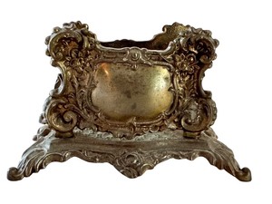 lot 29 image: Vintage Ornate Metal Desk Organizer