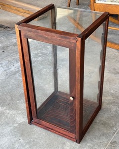 lot 96 image: Vintage Table Top Wooden and Glass Display Case, 36 Inch, Missing Shelves