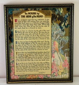 lot 215 image: 1927 Framed Art Print The House by the Side of the Road by Sam Walter Foss