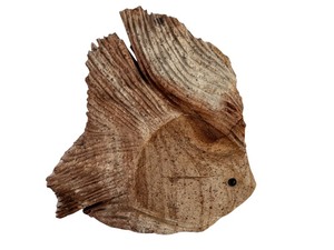 lot 270 image: Carved Piedra Toba Stone Fish Figurine 10 Inches