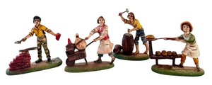 lot 344 image: Set of 4 Resin Montecatinia Italian Figurines