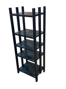 lot 346 image: Vintage Arts and Crafts Style Wooden Bookshelf, 5 Shelves