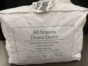 lot 19 image: Bokser Home All Season Down Duvet KingCal King 700 Fill Power