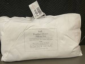 lot 61 image: Bokser Home Soft Feather Down King Pillow Set