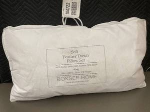 lot 79 image: Bokser Home Soft Feather Down King Pillow Set