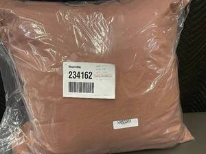 lot 94 image: Square Decorative Pillow with Broken Zipper - Mauve