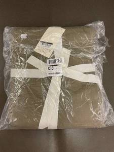 lot 37 image: King Size Linen Bed Skirt 100 Percent French Linen Drop
