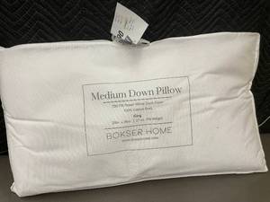 lot 58 image: Bokser Home Medium Down King Pillow 20x36 Inch with 700 Fill Power