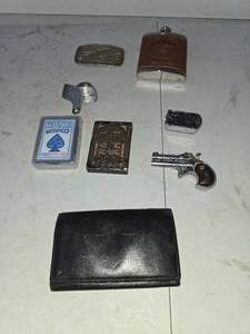 lot 58 image: jack daniels items and other trinkets and cards