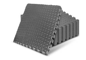 lot 90 image: Yes4All Gray Interlocking Excersise Foam Mats 12 x 12
