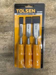 lot 145 image: Tolsen 3pc wood Chisel 25380 (0826255.85)