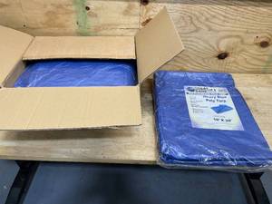 lot 150 image: Lot of 5 - Great Dane Blue Tarp 16x20 Heavy (08262562.15)