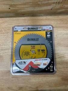 lot 158 image: DEWALT FLEXVOLT 12 in. 60-Teeth Carbide-Tipped Miter Saw Blade NEW 08262523