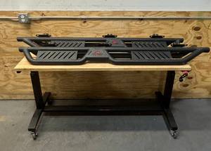 lot 230 image: CLAMBER Running Boards for Ford Bronco 2021-2025 4 Door (Not for Bronco Sport), 5.2 Inch Width Side Steps Heavy Duty Textured Black Nerf Bars Rock Sliders (incomplete)