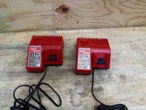 lot 175 image: Lot of 2 - Milwaukee Charger M12 M18