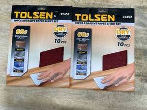 lot 252 image: Lot of 2 -  Tolsen Abrasive Paper