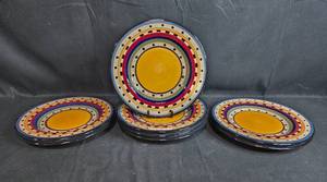 lot 33 image: Set of Tabletops Gallery Argentina Hand Painted Dinner Plates